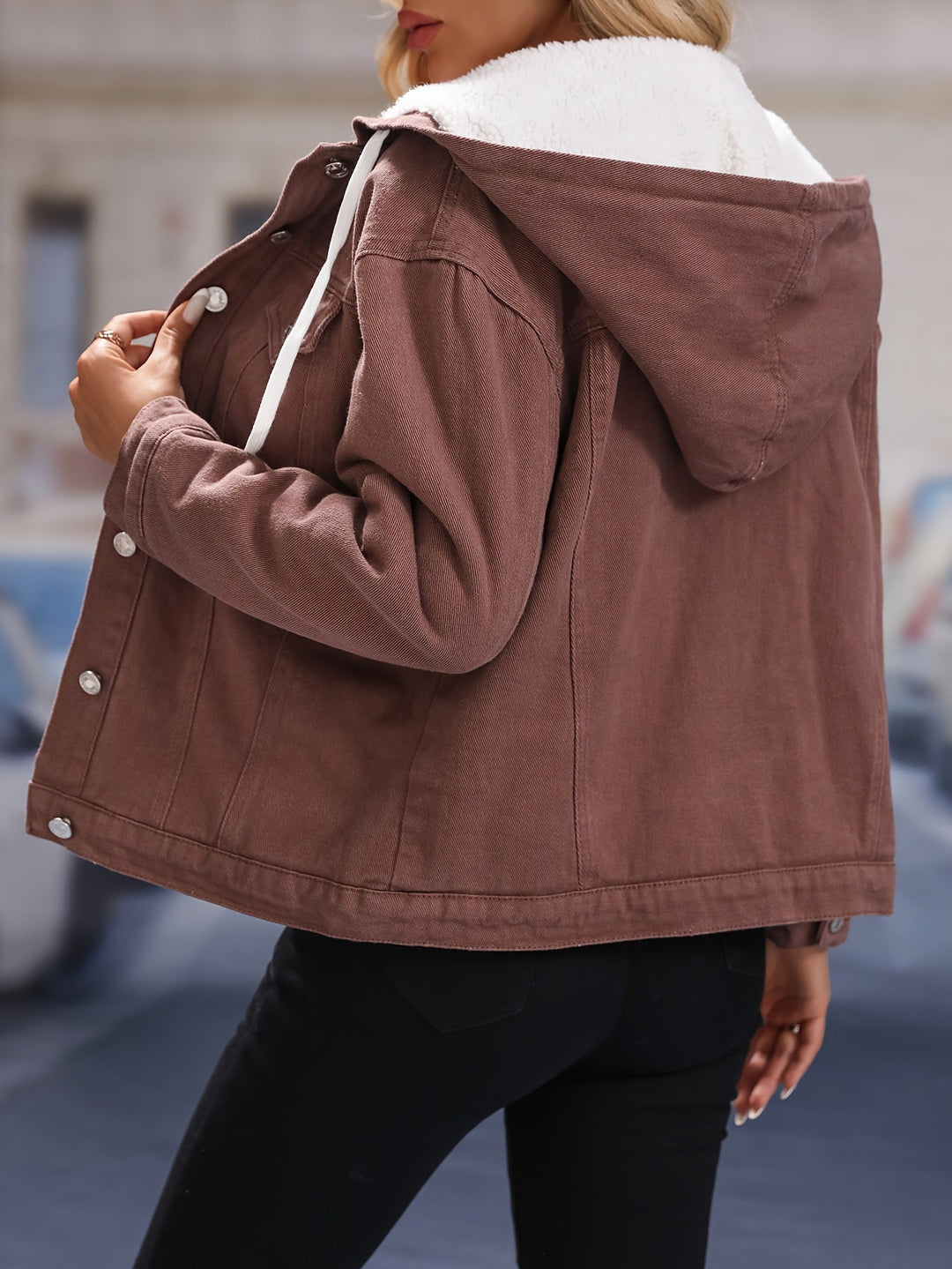 Leontina | Damen Warme Kapuzenjacke mit Lässiger Fleece-Style