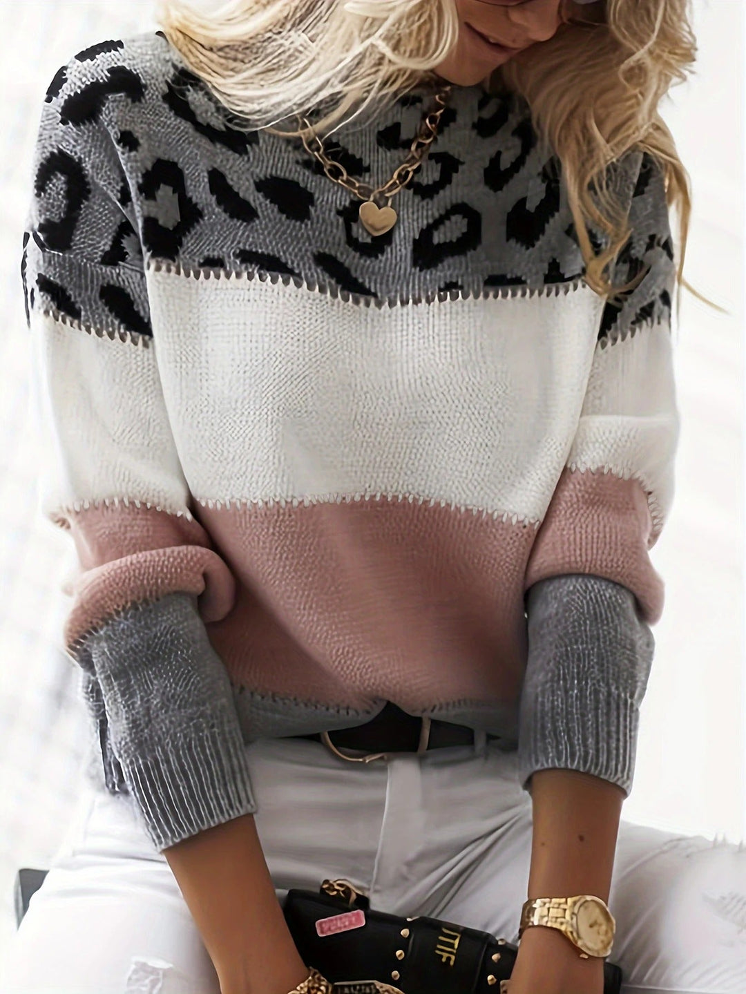 Ida | Leopardenmuster Pullover Braun