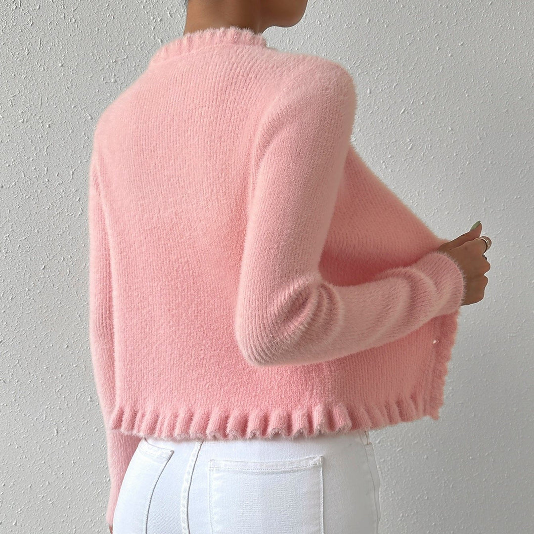 Amaris | Damenstrickjacke mit Rüschen