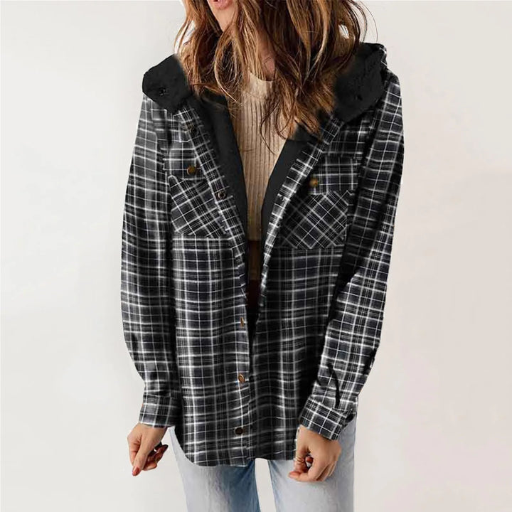 Kyra | Damen Gemütliche Flanelljacke Kariertes