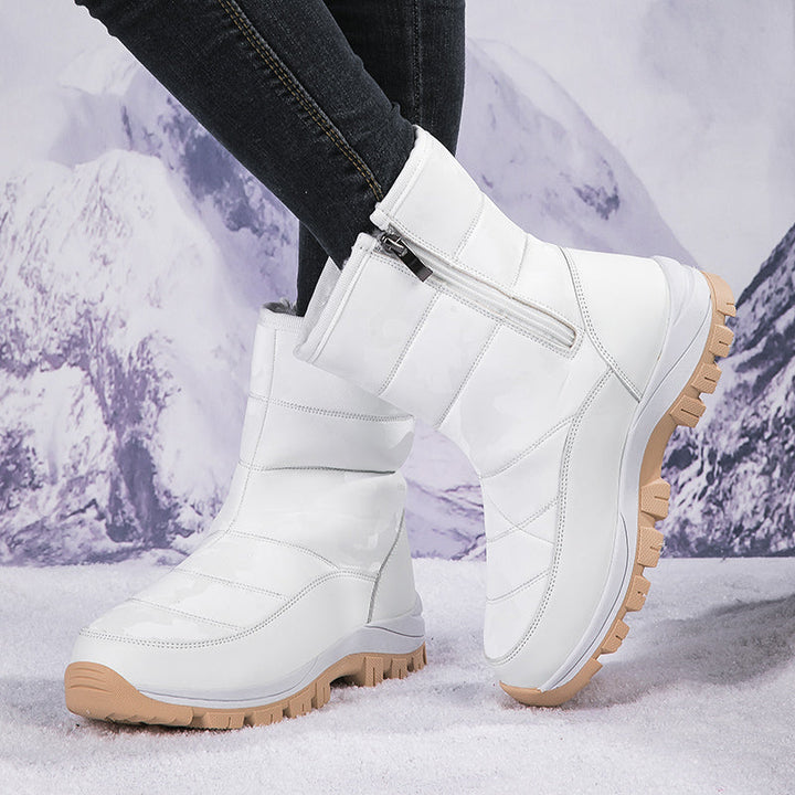 Beate | Elegante Damenstiefel mit femininem Flair und seitlichem Reißverschluss