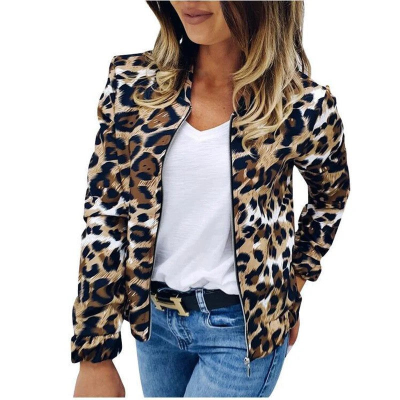 Bella | Damen-Bomberjacke mit Leoparden